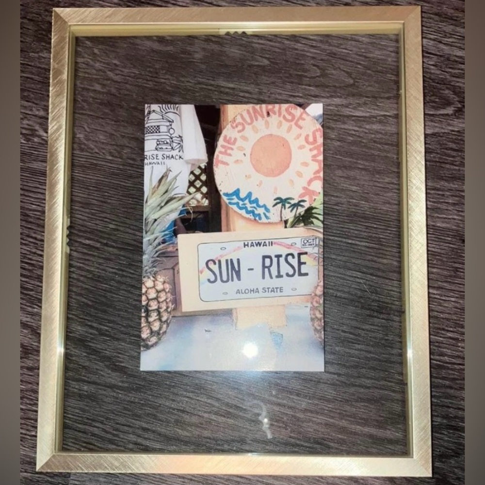 Beach theme decor, picture and frame surfer Hawaii